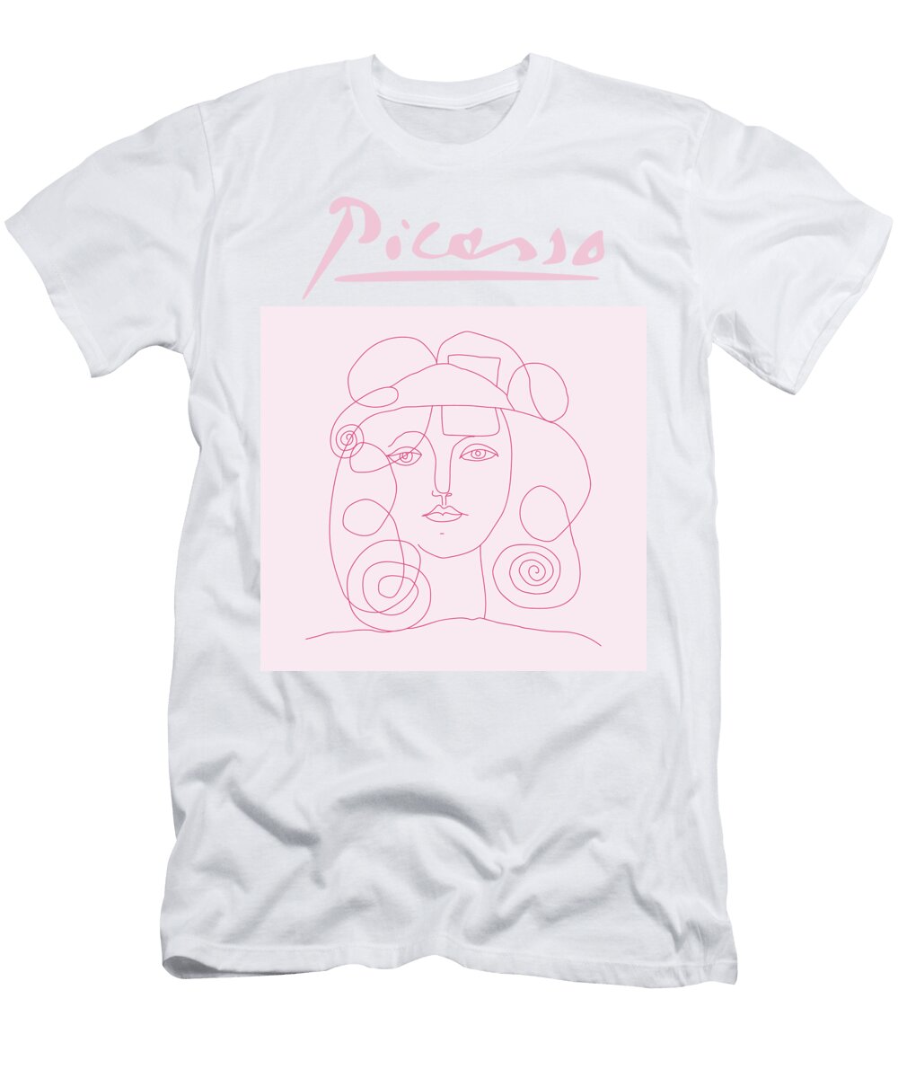 Picasso Girl One Line Terry Bill T-Shirt