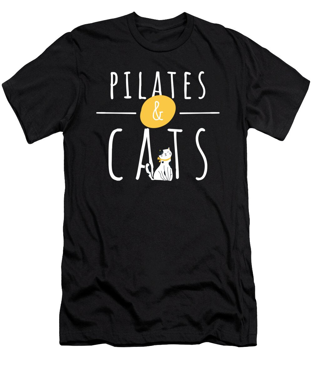 Pilates and Cats Owner Lover Instructor Teacher Gift Noirty Designs T-Shirt