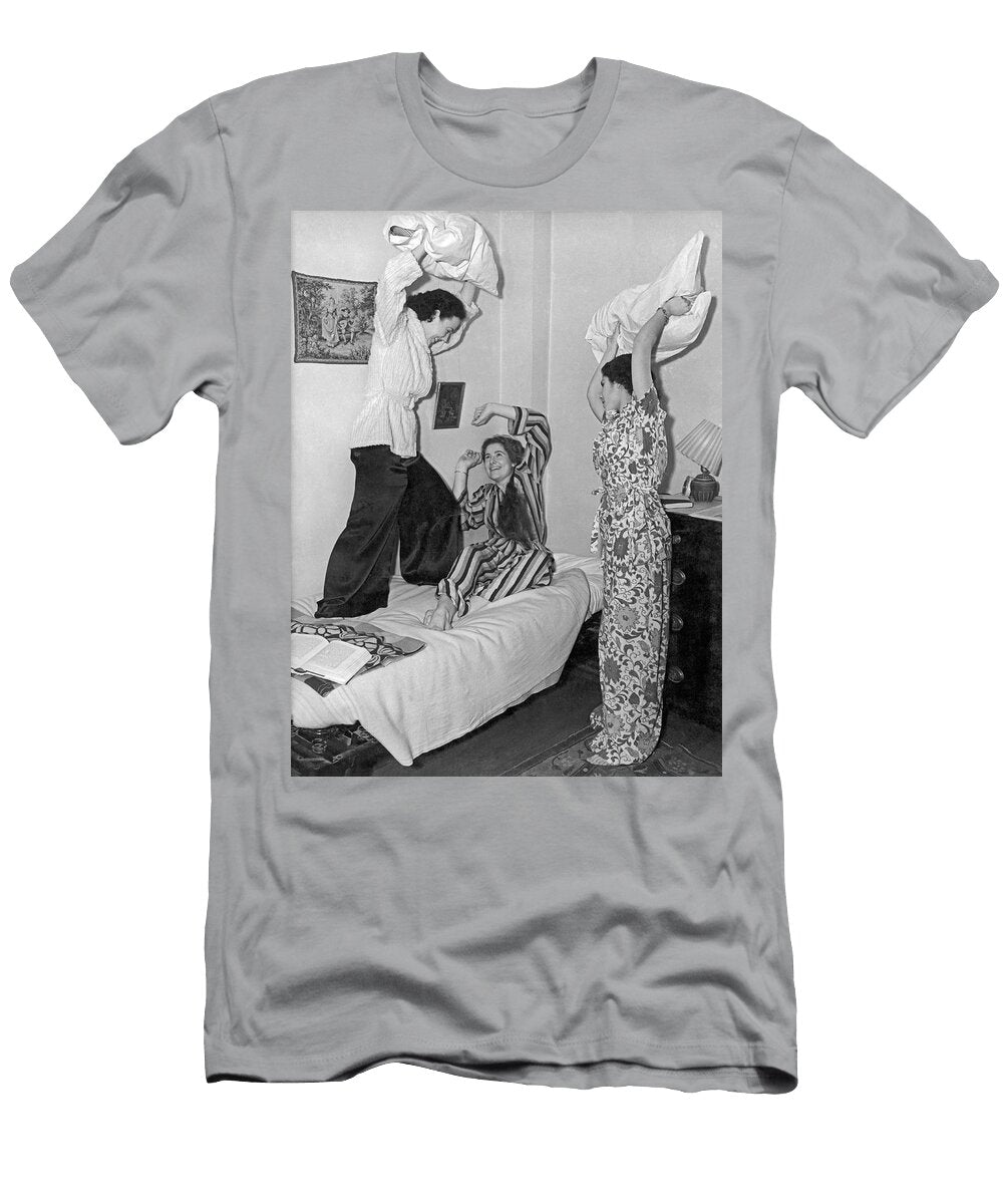Pillow Fight At Columbia Underwood Archives T-Shirt