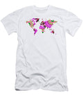 Pink Mandala Map of the World 39 Sharon Cummings Sharon Cummings T-Shirt
