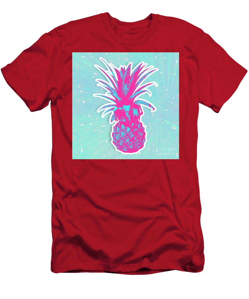 Pink Pineapple Wall Art Decor Word Fandom T-Shirt