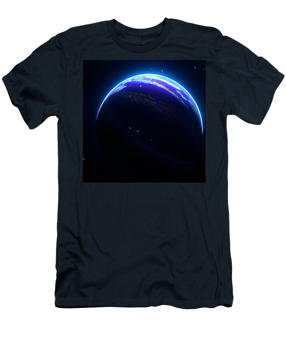 Planet Outline in Space Brandway T-Shirt