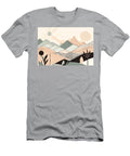 Plant Mountains Modern Colours Minimalist Neutral Abstract Shape Oriental Organic Line Boho Print Earth Icon Background Contemporary Geometric Century One Decor Wall Art Sun Nature Poster Mid Wafe Akkash T-Shirt