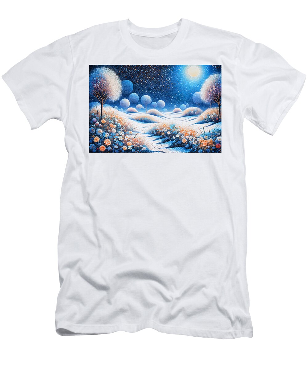 Pointillist Night Manjik Pictures T-Shirt