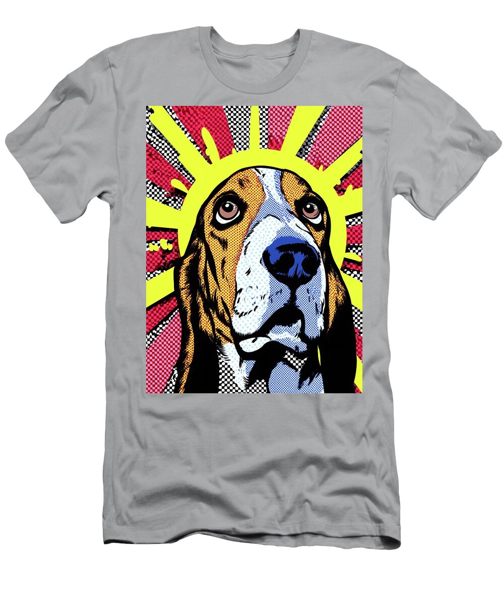 Pop Art Basset Hound Fabrizio Cassetta T-Shirt