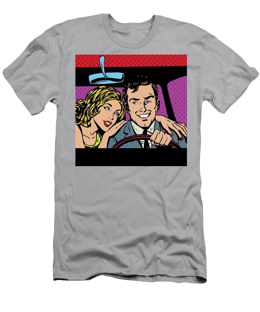 Pop Art Comics Retro Style Halftone Art Print of Roy Lichtenstein Abdellah Tamic T-Shirt