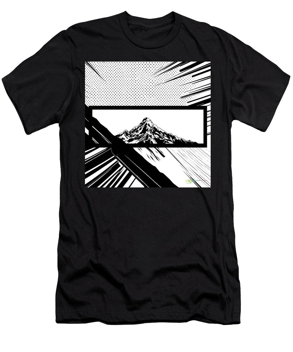 Pop Art Mountain Landscape Love 108 Benito Del Ray T-Shirt