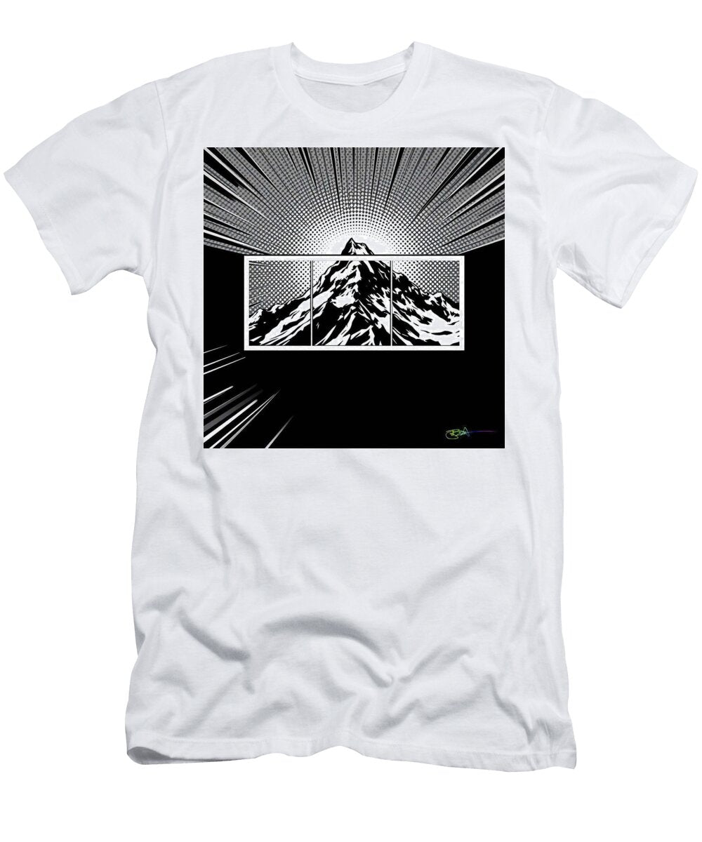 Pop Art Mountain Landscape Love 110 Benito Del Ray T-Shirt