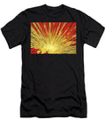Pop Art Retro Comic Yellow and Red Background Wafe Akkash T-Shirt