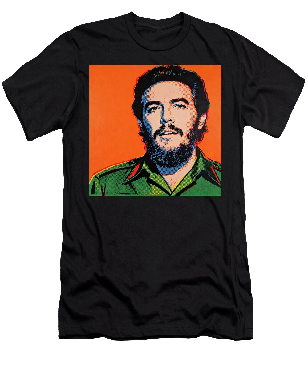 Pop Art Style Portrait Fidel Castro Vintage Orange Felix Von Altersheim T-Shirt