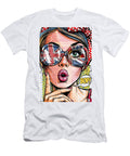 Pop Art Woman with British Glasses Kevin Walker and Pixel Reverie T-Shirt