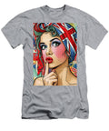 Pop Art Woman with British Headscarf Kevin Walker and Pixel Reverie T-Shirt