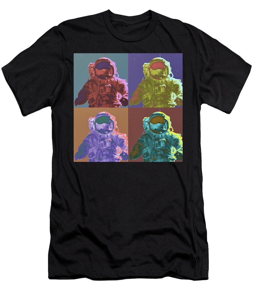 Popsternaut a Retro Pop Art Astronaut Arjen Roos T-Shirt