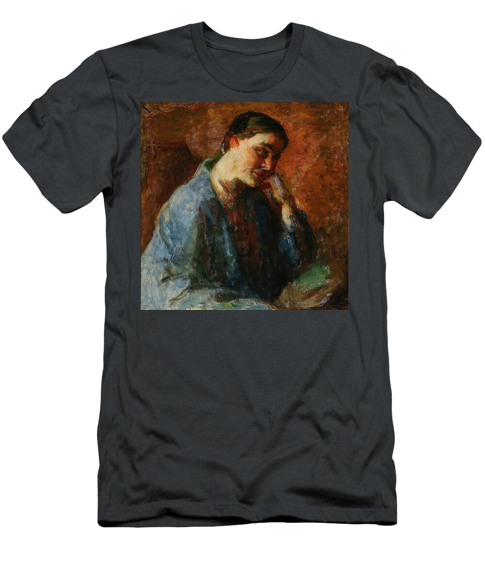 Portraet Af Kunstnerens Hustru Esther Paulsen Julius Paulsen Danish T-Shirt