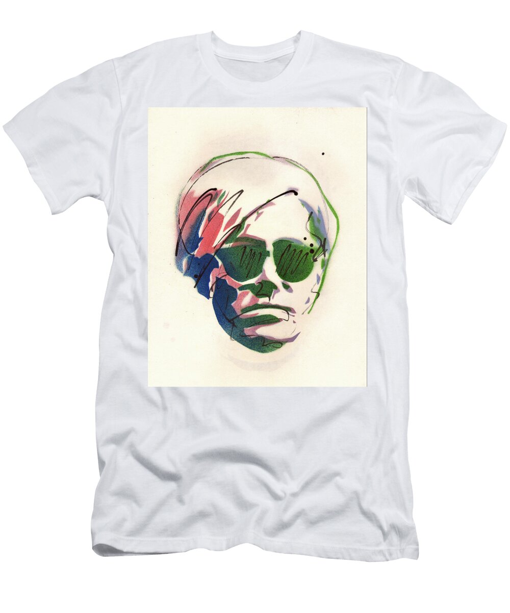 Portrait of Andy Warhol 2 Ryan Hopkins T-Shirt