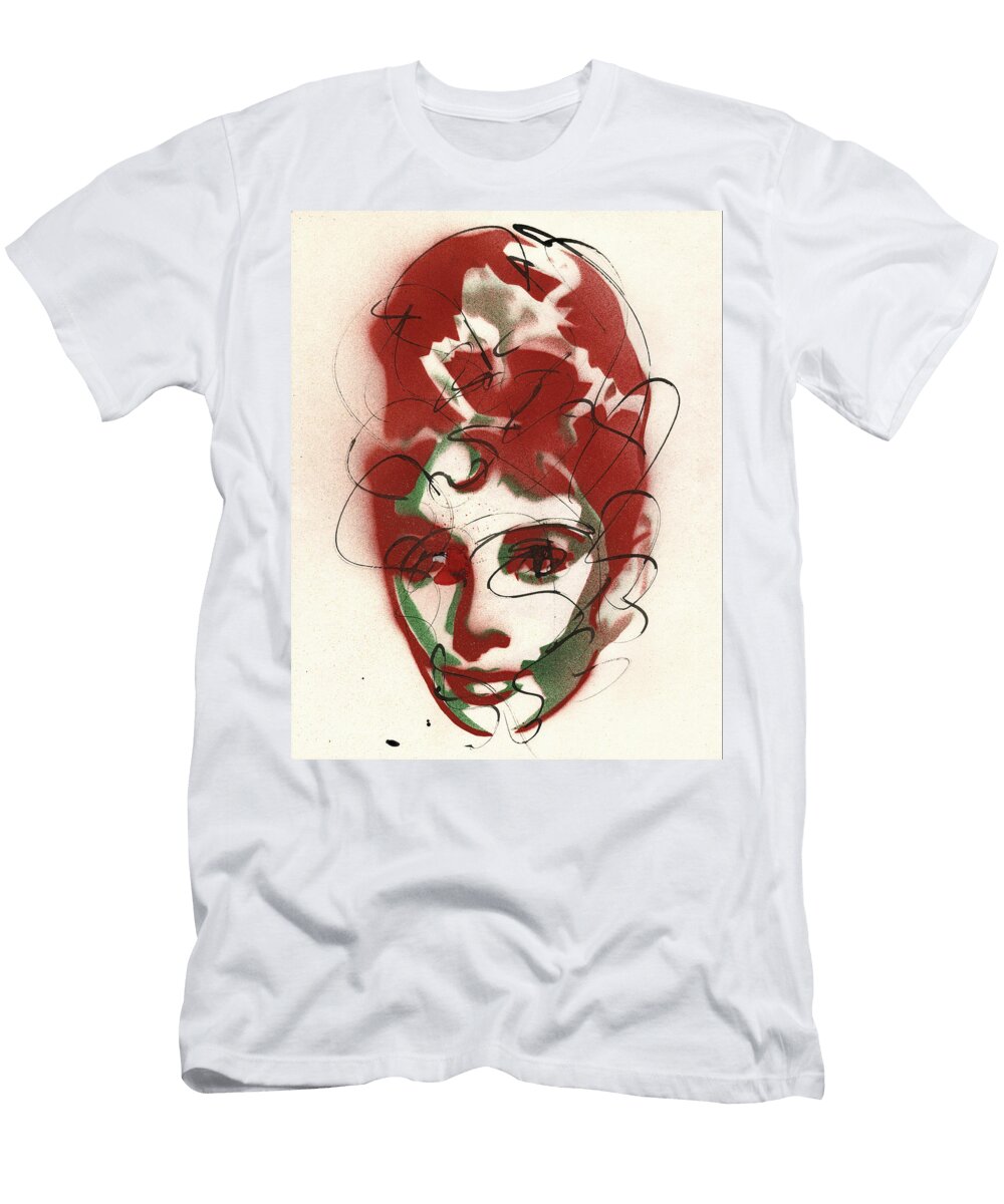 Portrait of Audrey Hepburn 1 Ryan Hopkins T-Shirt