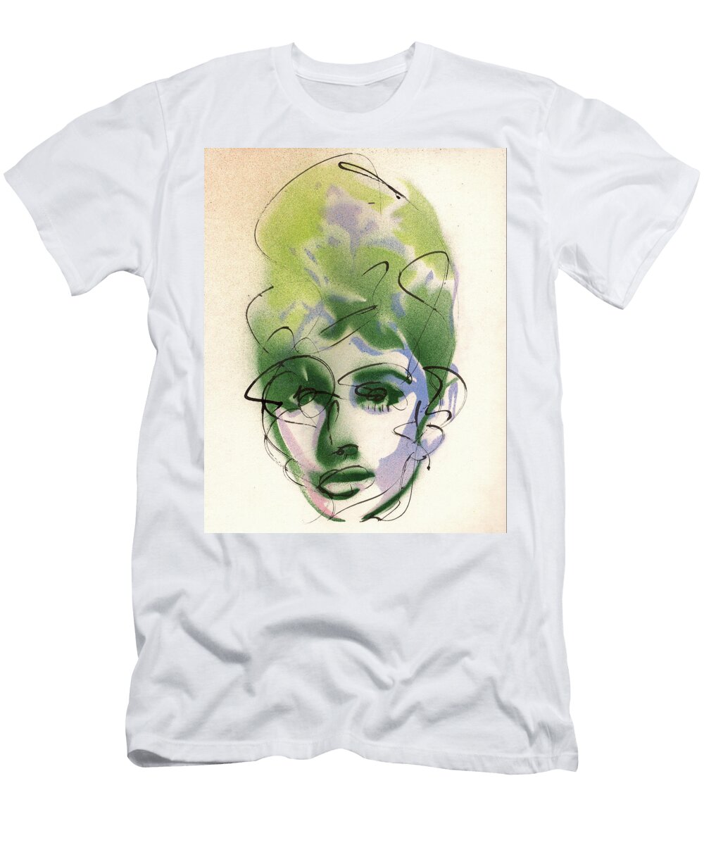 Portrait of Audrey Hepburn 3 Ryan Hopkins T-Shirt