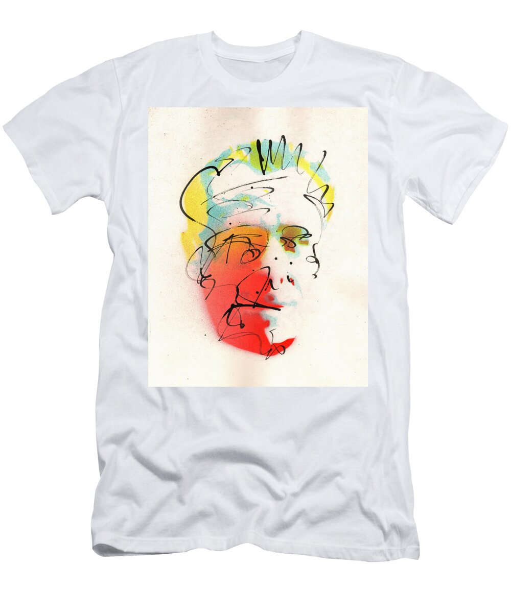 Portrait of Charles Bukowski Ryan Hopkins T-Shirt