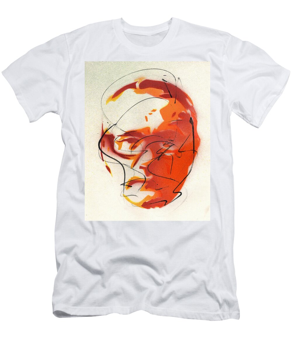 Portrait of Damien Hirst 3 Ryan Hopkins T-Shirt