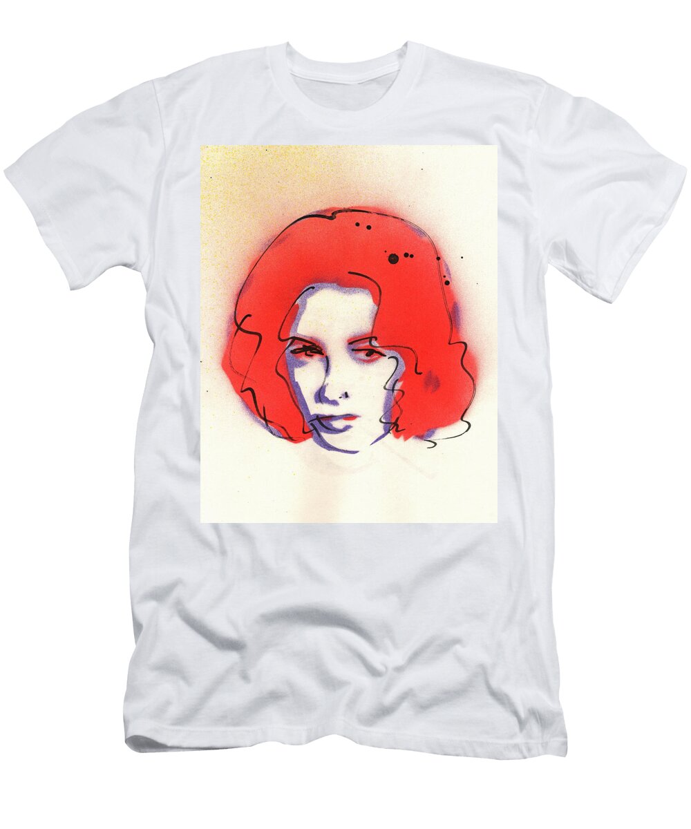 Portrait of Elizabeth Taylor 2 Ryan Hopkins T-Shirt