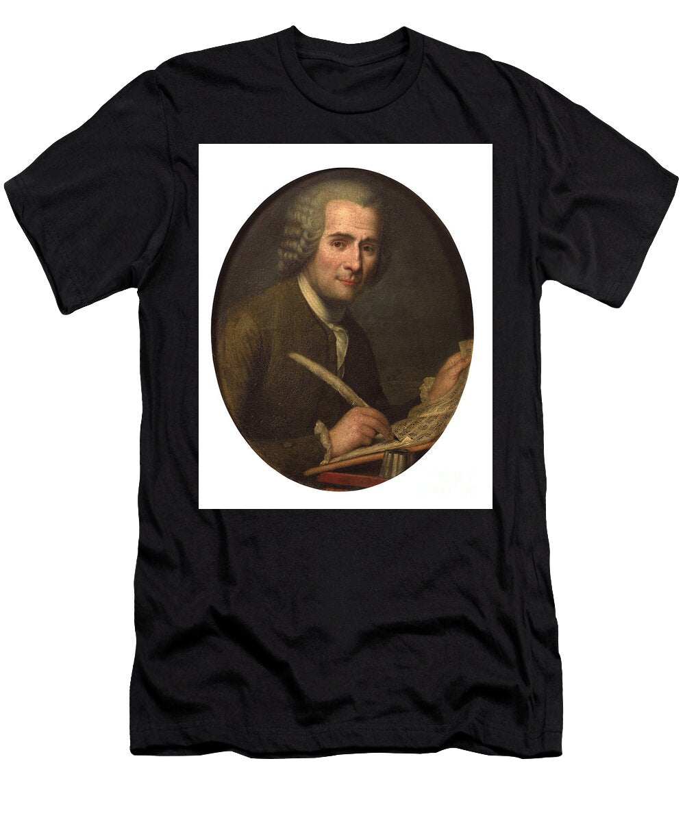 Portrait of Jean Jacques Rousseau Wrote a Musical Score Anonymous T-Shirt