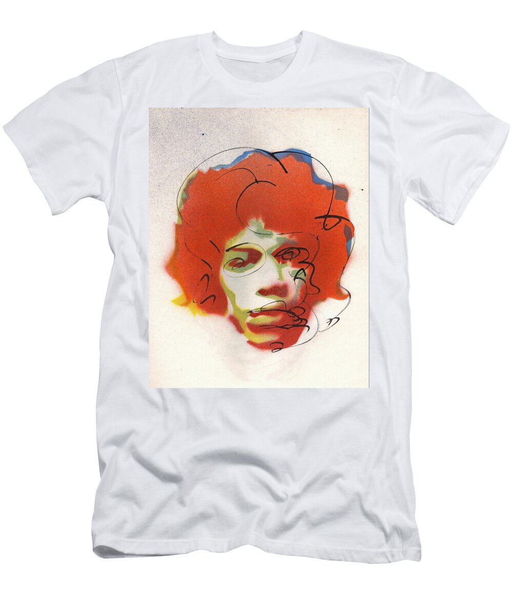 Portrait of Jimi Hendrix 3 Ryan Hopkins T-Shirt
