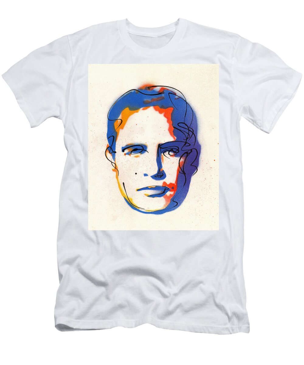 Portrait of Marlon Brando Ryan Hopkins T-Shirt