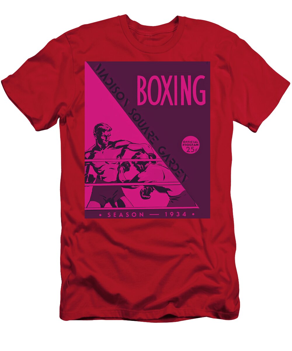 Poster of 1934 Madison Square Garden Boxing Program Motionage Designs T-Shirt