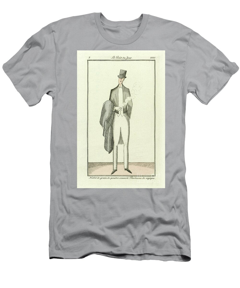 Powdered Grain Habit Covered Vicuna Overcoat From Costumes Parisiens 1912 French School T-Shirt