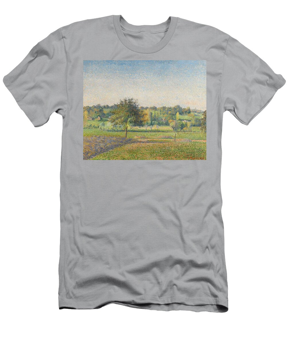 Prairie a Eragny Art Camille Pissarro French T-Shirt