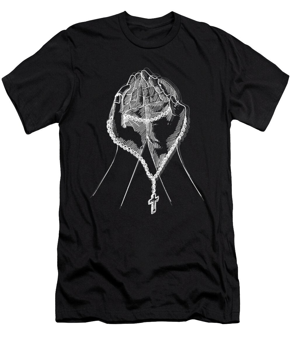 Praying Hands Christian Manuel Schmucker T-Shirt