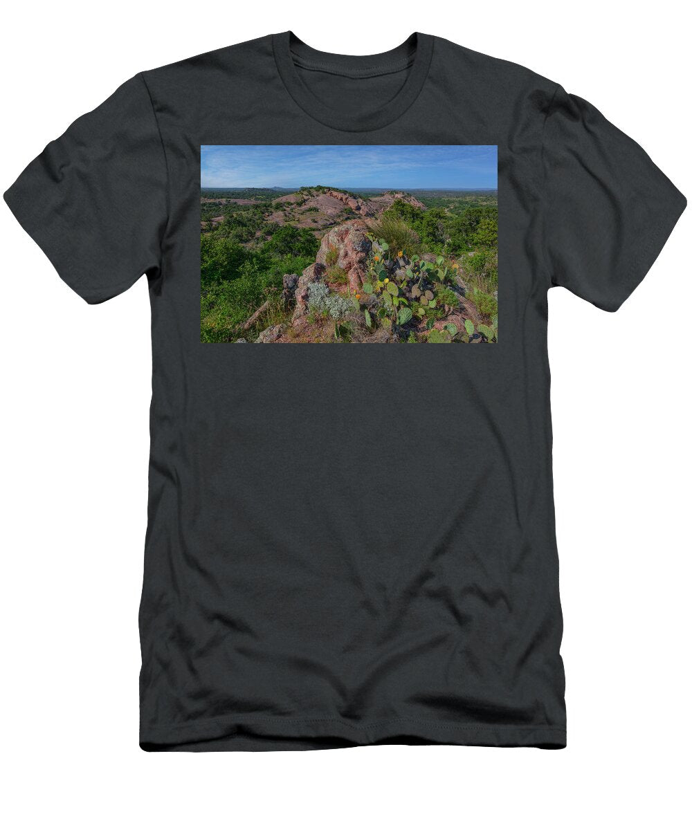 Prickly Pear Blooms At Enchanted Rock 2 Rob Greebon T-Shirt