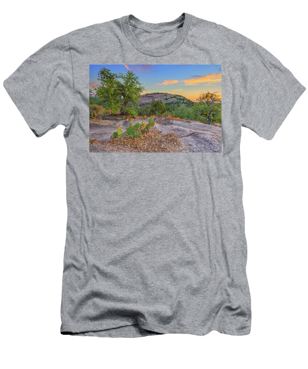 Prickly Pear in the Evening At Enchanted Rock 51522 Rob Greebon T-Shirt