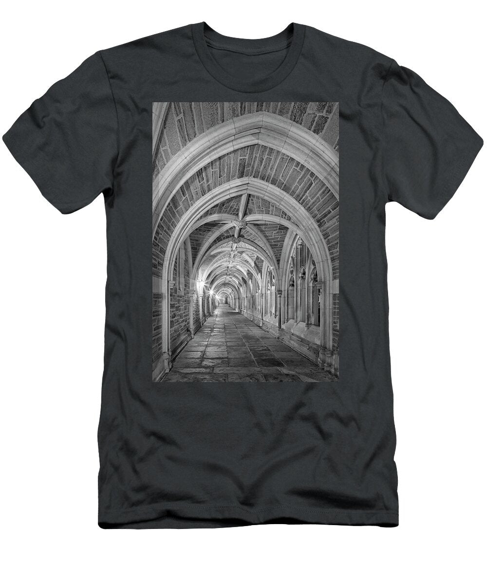 Princeton University Hallway Evening Bw Susan Candelario T-Shirt