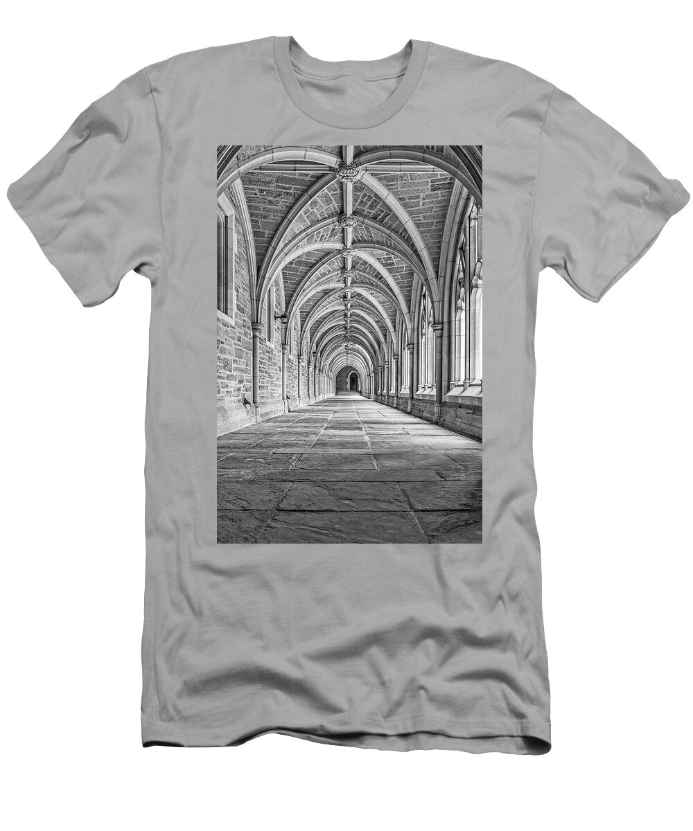 Princeton University Hallway Ii Bw Susan Candelario T-Shirt