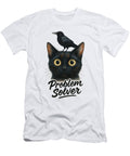 Problem Solver Cat and Crow Art Mounir Khalfouf T-Shirt