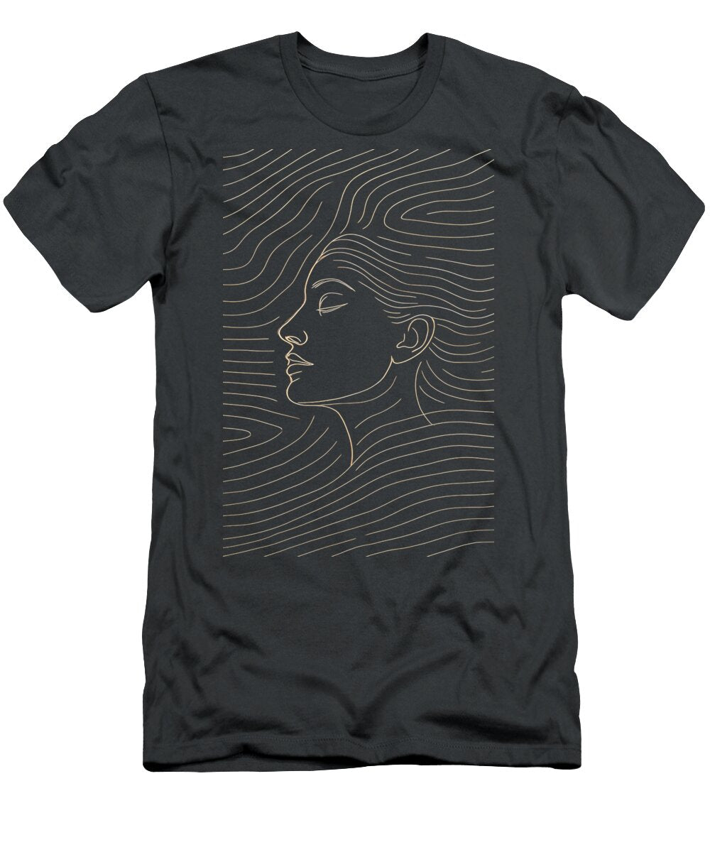 Profile of a Serene Woman Mounir Khalfouf T-Shirt