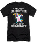 Proud Lil Brother of a 2024 Graduate Senior Unicorn Dabbing Thepassionshop T-Shirt