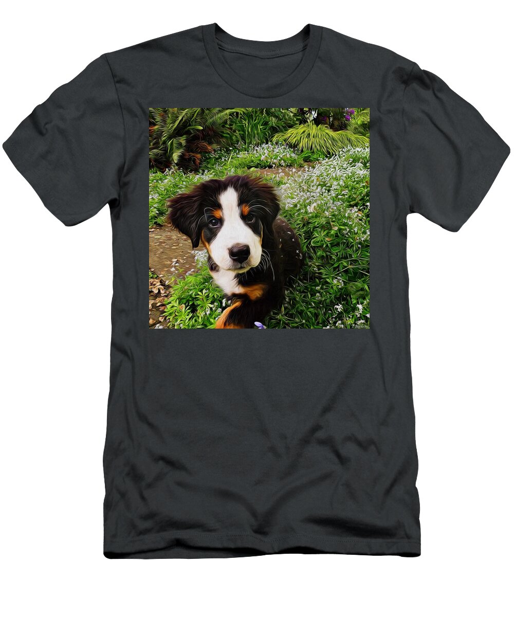 Puppy Art Little Lily Jordan Blackstone T-Shirt
