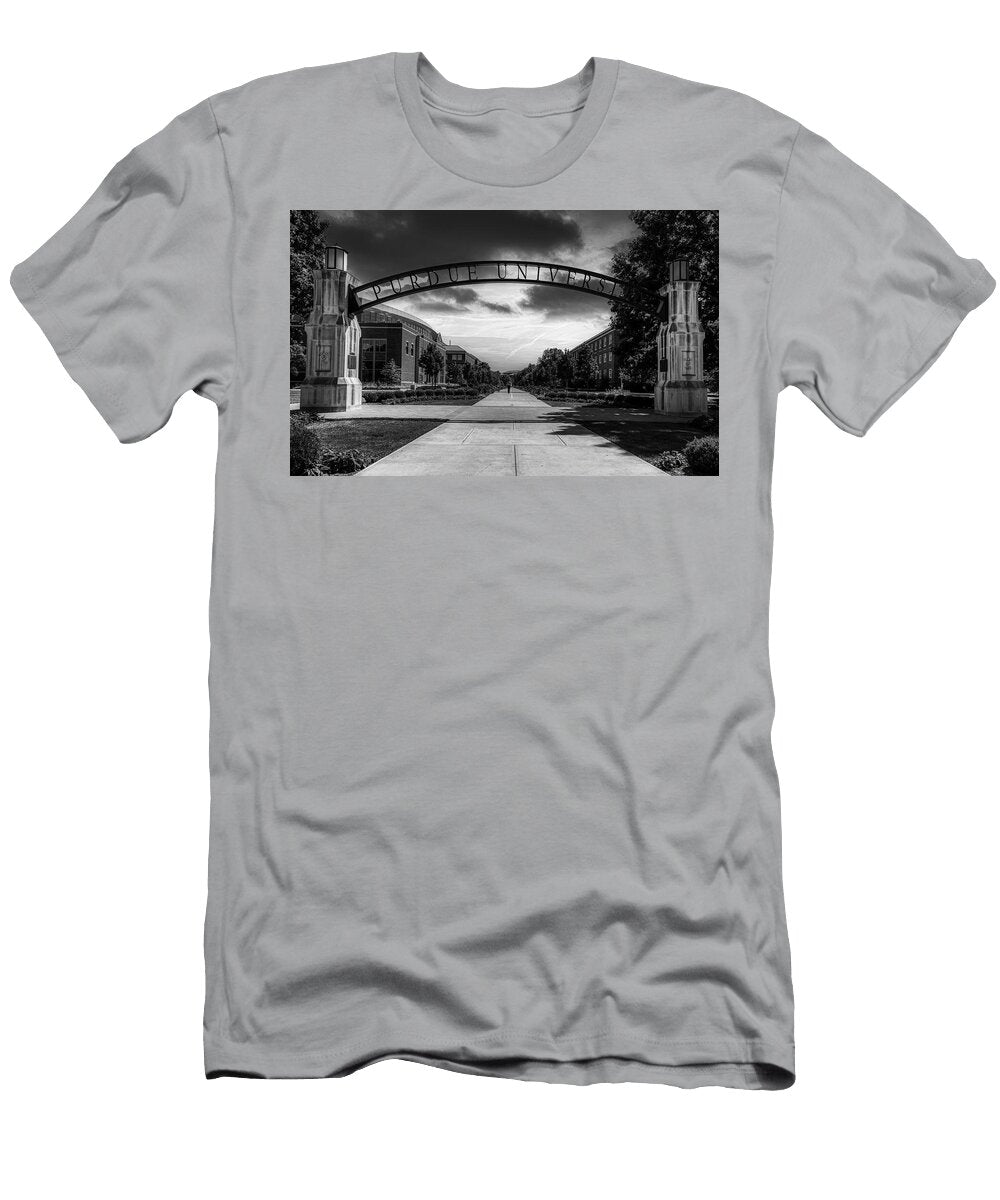 Purdue University Arched Entryway At Dusk Library of Congress T-Shirt