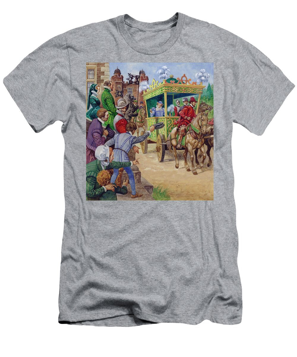 Queen Elizabeth I Visiting a Country House Peter Jackson T-Shirt