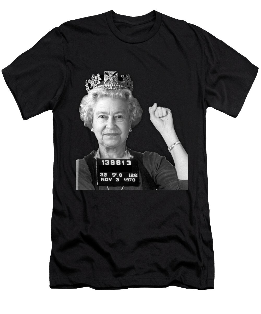 Queen Elizabeth Protest Jane Fonda Mug Shot Tony Rubino T-Shirt