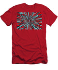 Radial Background of Halftones and High Speed Abstract Lines for Wafe Akkash T-Shirt