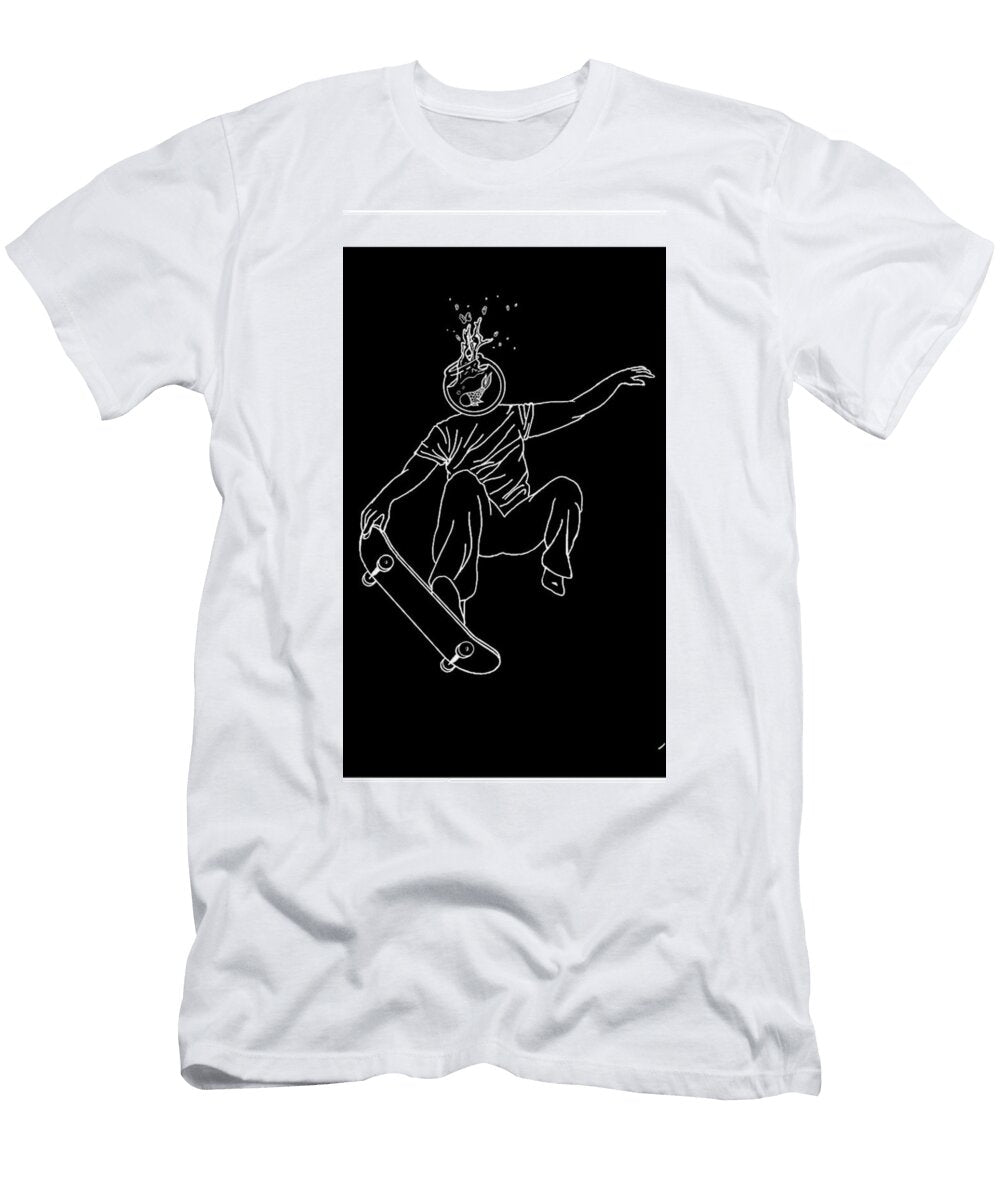 Rainy on a Skateboard Laila M Mandel T-Shirt