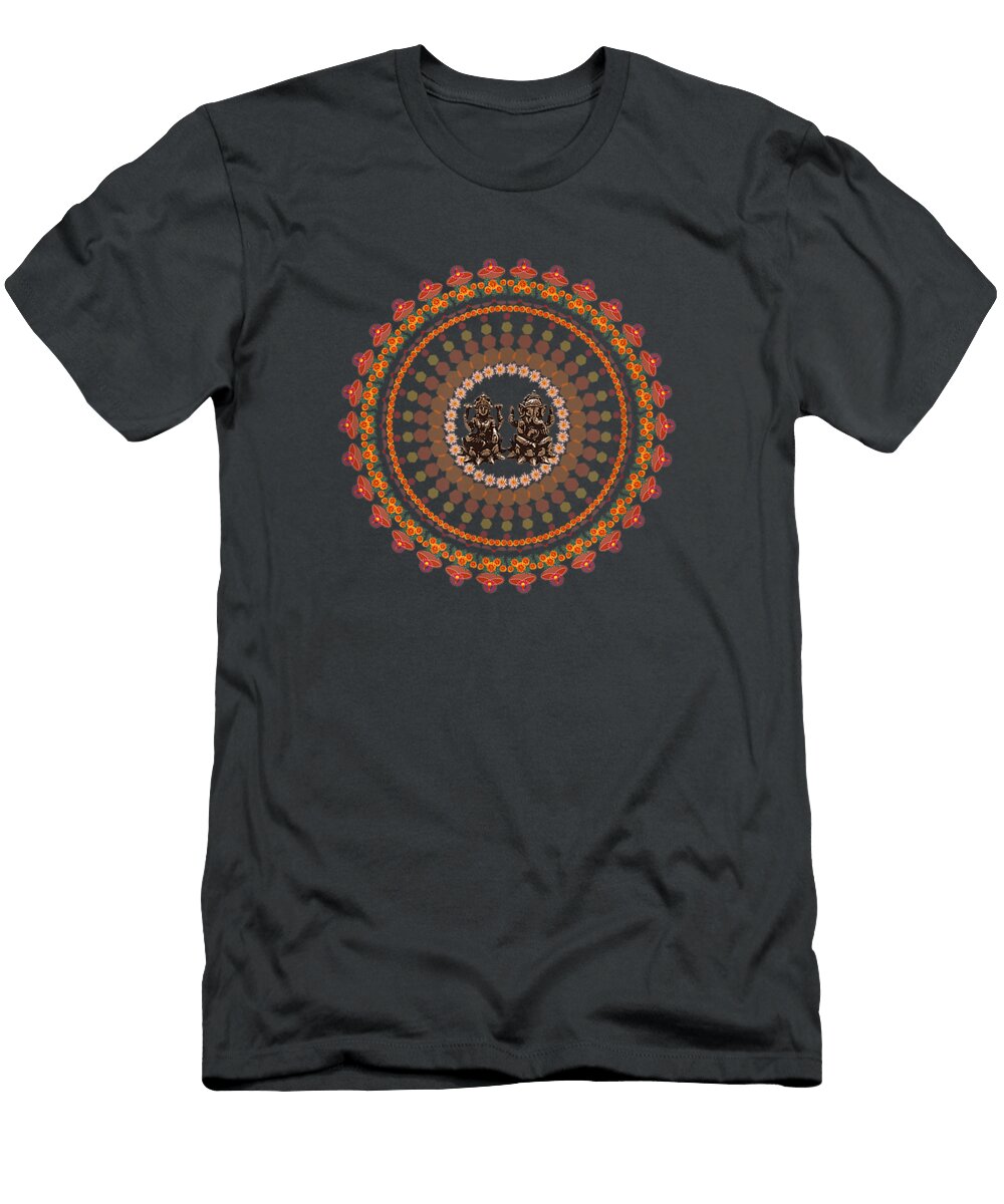 Rangoli Mandala Stencil Colors Powder Diya Diwali Devyn1peggy T-Shirt