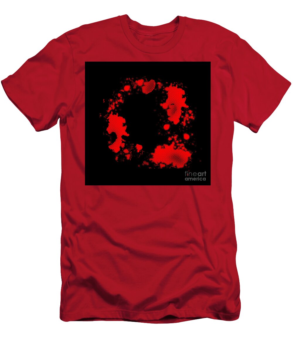 Red and Black Half Tone Style Background Bigalbaloo Stock T-Shirt
