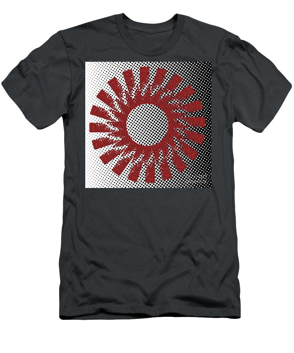 Red and Black Halftone Abstract Background Bigalbaloo Stock T-Shirt