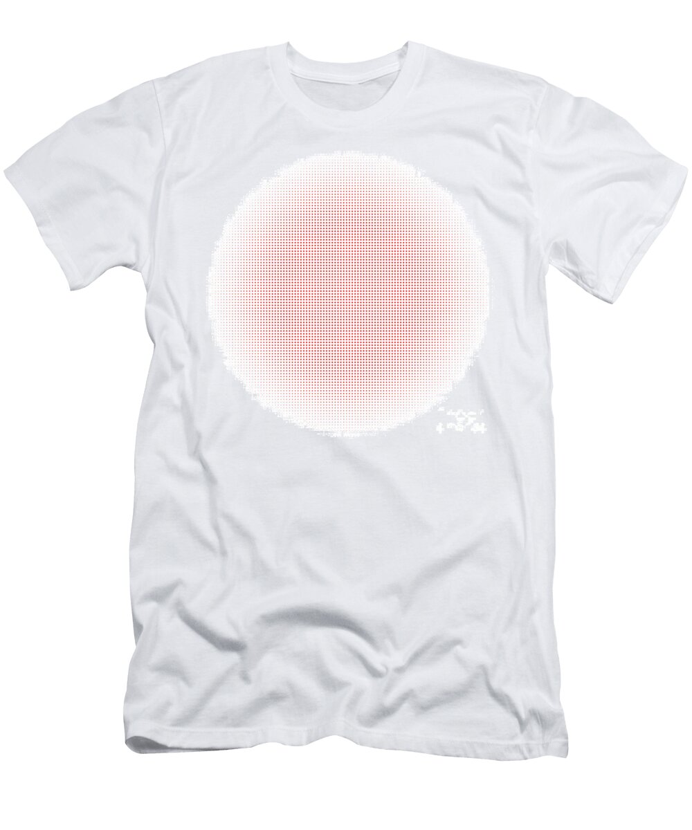 Red Circle Halftone Background Bigalbaloo Stock T-Shirt