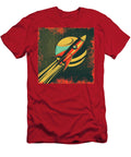 Red Rocket in Space Comic Book Art 59 Mad Paperairplanes T-Shirt