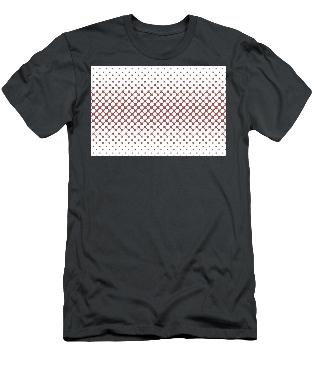 Red White Halftone Abstract Polka Dot Pattern Pairs Graham and Brown 2023 Coty Alizarin Petite Patterns T-Shirt